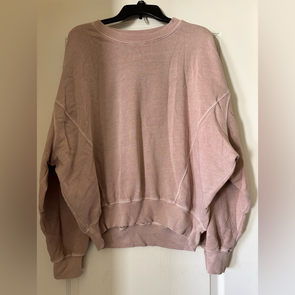 Round Neck Basic Daily Shoulder Sweatshirt